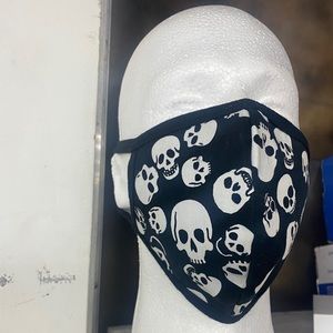 Skull design reusable face mask